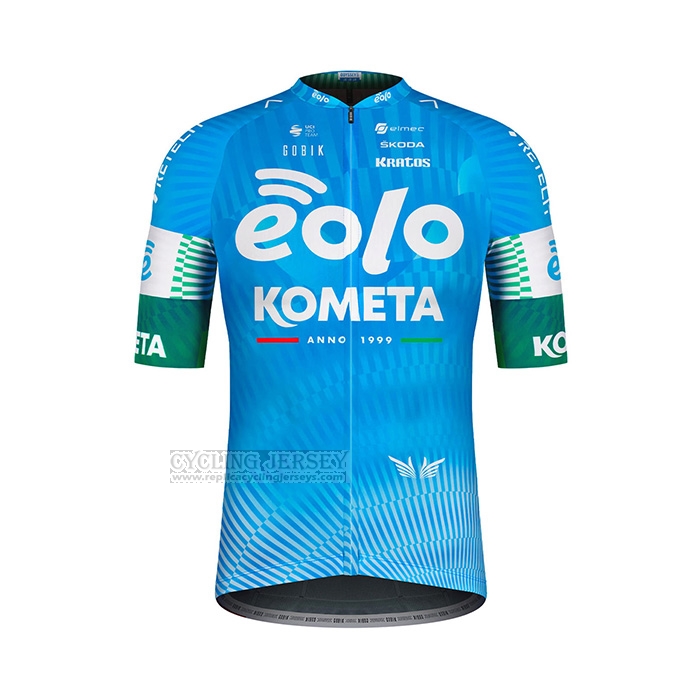 2022 Cycling Jersey Eolo Komet Sky Blue Short Sleeve and Bib Short